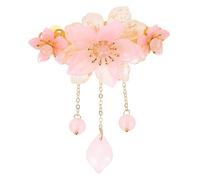 Beatifufu Mollette per Capelli Hanfu Donna con Fiore e Nappa Clip Molla Sicura Accessori Tradizionali Cinesi per Mezza Acconciatura per Matrimoni e Eventi Culturali