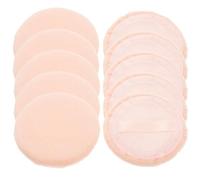 Beatifufu Piumino per Trucco in Cotone 100% Set da 10 Pezzi Rotondo per Cipria in Polvere Libera, Morbido e Leggero, Strumento Pratico per Make-up Viso e Uso Quotidiano
