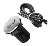 Beatifufu Pulsante da 32mm Nero Pneumatico in Acciaio Inossidabile Facile da Installare per Interruttore Aria Smaltimento Rifiuti per Decorativo per Cucina e Bagno