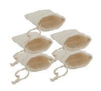 Beatifufu Sacchetti per Sapone con Coulisse 5 Pezzi in Cotone e Lino Esfolianti con Rete Schiumogena per Bagno Doccia e Cura della Pelle Delicata