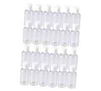 Beatifufu Set 24 Bottiglie da Viaggio 75 Ml Ricaricabili per Shampoo Lozione Detergente Viso Corpo, Contenitori Leggeri e Resistenti per Viaggi Sport Escursioni Lavoro Colore Casuale