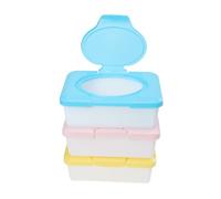 Beatifufu Set 3 Scatole Porta Salviette Umidificate per Ragazzo Ragazza, Contenitori Riutilizzabili in Plastica Leggera, per Lettino e Tavolo da Pranzo Colore Casuale