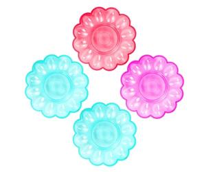 Beatifufu Set da 4 Pezzi di Vassoi Porta Uova in Plastica di Colore Assortito, Impilabili e Riutilizzabili, per Conservare le Uova su Tavoli negli Armadietti Colore Casuale