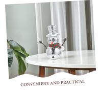 Beatifufu Snowman Figurine Disco Ball with Knitted Scarf And Hat Reflective Mosaic Mirror Surface Indoor Christmas Decoration for Cozy Winter Home And Festive Party Ambiance