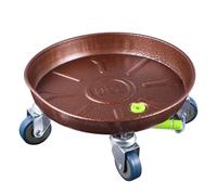 Beatifufu Sottovaso 50cm Ferro, Ruote Rotondo Supporto in Vaso Pianta | Ruote Scorrevoli, Design Ispessito, Uso Interno ed Esterno, per Fioriera e Contenitore