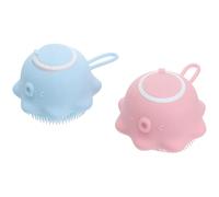 Beatifufu Spazzola da Bagno per Bebè in Silicone Dispenser 2pezzi per Cura Quotidiana