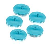 Beatifufu Spazzola lo Shampoo Rotonda in Pp+tpr, Set da 5 Pezzi Funzione di Massaggio Delicato e Protezione delle Radici, per Massaggi Quotidiani e Manicure Colore Casuale