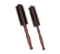 Beatifufu Spazzola per Chioma Rotonda con Setole di Cinghiale 2 Pezzi, Manico in Legno, Taglia S, Antistatica per Chioma Lisci, Ricci e Crespi, Pettine Professionale per Donna Uso