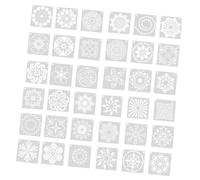 Beatifufu Stencil per Pittura Mandala 36 Pezzi in Plastica Resistente alle Alte Temperature, Stencil Fai da Te Creativi per Pareti, Mobili e Artigianato Decorativo