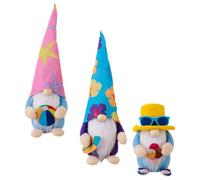 Beatifufu Summer Gnomes in Tessuto e Cotone PP 3 Pezzi per Decorazioni da Tavolo e Feste a Tema Spiaggia Colore Casuale