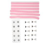 Beatifufu Supporto Espositore per Unghie in Acrilico Rettangolare con Base Opaca e Piastre Argento Argilla Rosa Stand Portatile per Allenamento Nail Art per Salone e Uso Domestico