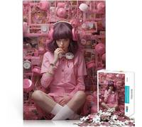 Beatitudine del rumore rosa puzzle 1000 pezzi per adulti Aiuta il cervello ad allenare i giocattoli che creano dipendenza per coltivare la pazienza Decorazione della casa 38x26cm