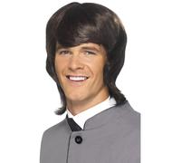 Beatles Parrucca Marrone Mod 60s Uomo Accessorio per Costume 1960s Adulti