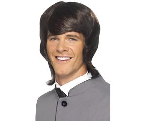 Beatles Parrucca Marrone Mod 60s Uomo Accessorio per Costume 1960s Adulti