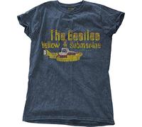 Beatles the - T-Shirt # L Blue Femmina # Yellow Submarine Nothing Is Real
