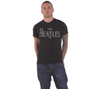 The Beatles Blk Drop T Logo autorizzato Uomo maglietta