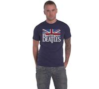 Beatles - the - T-Shirt # Xxl Unisex Blue # Drop T Logo & Vintage Flag