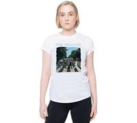 Beatles the - The Beatles Abbey Road And Logo da Donna Skinny Fit T Shirt Size XL