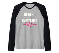 Beatmaker Produttore Musicale EDM Trappola Hip Hop Regalo Maglia con Maniche Raglan