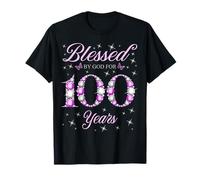 Beato da Dio per 100 Anni 100° Compleanno B-Day Party Maglietta