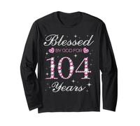 Beato da Dio per 104 anni 104 ° compleanno festa B-day Maglia a Manica