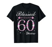 Beato da Dio per 60 anni 60° compleanno festa B-day Maglietta