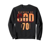 Beato da Dio per 70 Anni 70° Compleanno Tema Religioso Felpa