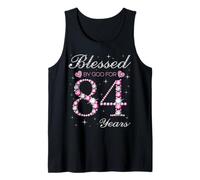Beato da Dio per 84 Anni 84 ° Compleanno Festa B-Day Canotta