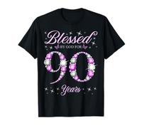Beato da Dio per 90 anni 90° compleanno B-Day Party Maglietta