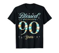 Beato da Dio per 90 anni 90° compleanno B-Day Party Maglietta