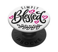 Beato oltre misura semplicemente benedetta famiglia benedetta fede benedetta PopSockets PopGrip Adesivo