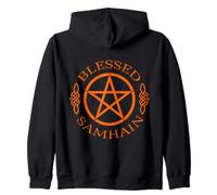 Beato Samhain Star Wicca Wiccan Pagan Halloween Witch Felpa con Cappuccio