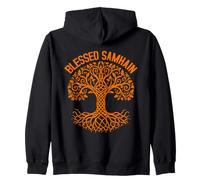 Beato Samhain Tree Wicca Wiccan Capodanno pagano Halloween Felpa con Cappuccio