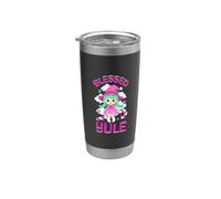 Beato Yule Solstizio d'Inverno Yuletide Natale Goth Witch Bicchiere termico in acciaio inox doppia parete