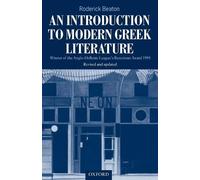 Beaton An Introduction to Modern Greek Literature (Tascabile)