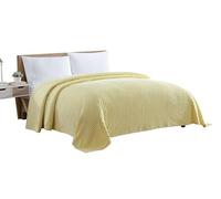 Beatrice Home Fashions Channel Chenille Bedspread, Twin, Yellow