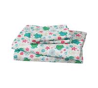 Beatrice Home Fashions Coastal Print Microfiber Sheet Set, Soft, Comfy, 12" Deep Pockets, King, Ocean Paradise