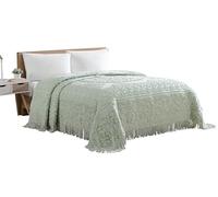 Beatrice Home Fashions Copriletto, ciniglia, salvia, Twin