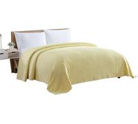 Beatrice Home Fashions Copriletto in ciniglia, giallo, completo