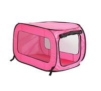 Beatrice Home Fashions Gabbia per Cani e Gatti da Viaggio, Portatile, Pieghevole, 82,5 cm di Lunghezza x 49,5 cm di Larghezza x 49,5 cm di Altezza, Fucsia