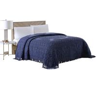 Beatrice Home Fashions Medaglione Copriletto in ciniglia, Marina Militare, Coppia