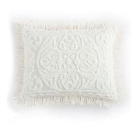 Beatrice Home Fashions Medallion Chenille ciniglia, Cotone, Avorio, 51 x 66 cm