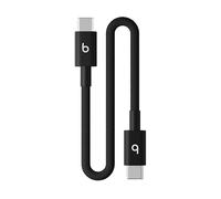 Beats corto da USB-C a USB-C Cavo in tessuto intrecciato, ricarica rapida, resistente e antigroviglio, caricatore compatibile per dispositivi Apple e Android USBC (20 cm) - Nero nucleare