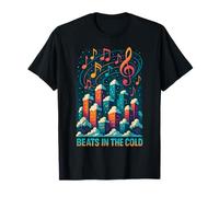 Beats, in, Il, Freddo, nevoso, Città, Orizzonte, Vacanza, Musica, Arte Maglietta