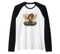 Beats incantevoli con Fairy DJ Style Maglia con Maniche Raglan