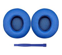 Beats Solo 3 cuscinetti auricolari di ricambio wireless, in pelle proteica Memory Foam per cuffie Beats by Dre Solo 3 Wireless & Solo 2 cuffie senza fili sopra le orecchie (blu)