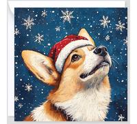 Beau Willows Biglietto di Natale Welsh Corgi - Merry Christmas to Dog Mum and Dog Dad - Biglietto di Natale dal cane agli amici di famiglia per il primo Natale