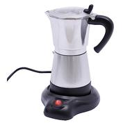 Beaudreaul Caffettiera elettrica da 480 W, con base da 300 ml, rotazione a 360°, macchina per caffè espresso rimovibile, per famiglie, riunioni, caffè, uffici, ecc. (argento)