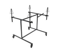 Beaudreaul Supporto per verniciatura con 4 ruote, supporto per verniciatura dei cerchioni, girevole a 360°, per 4 cerchioni, capacità di carico totale di 100 kg, per officine auto (nero)