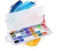BeauFairy 32 Colori Manicure Solido Pigmento Perlecente, Metallic Polvere di Pigmento per Unghie, Acquerelli Vernici Marmo Set di Palette for Nail Art, DIY Nail Accessori per Nail Tips Disegno, 007